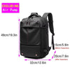 Backpack Man Travel Vacuum Compression with Electric Pump 17In Laptop Bag Waterproof Storage Expandable Fashion Casual Back Pack