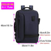 Backpack Man Travel Vacuum Compression with Electric Pump 17In Laptop Bag Waterproof Storage Expandable Fashion Casual Back Pack