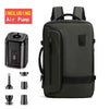 Backpack Man Travel Vacuum Compression with Electric Pump 17In Laptop Bag Waterproof Storage Expandable Fashion Casual Back Pack