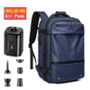 Backpack Man Travel Vacuum Compression with Electric Pump 17In Laptop Bag Waterproof Storage Expandable Fashion Casual Back Pack