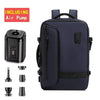 Backpack Man Travel Vacuum Compression with Electric Pump 17In Laptop Bag Waterproof Storage Expandable Fashion Casual Back Pack