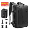 Backpack Man Travel Vacuum Compression with Electric Pump 17In Laptop Bag Waterproof Storage Expandable Fashion Casual Back Pack